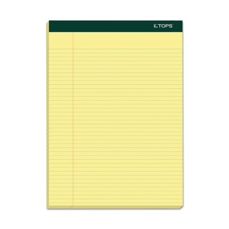 Tops Business Forms TOPS, DOUBLE DOCKET RULED PADS, NARROW RULE, 8.5 X 11.75, CANARY, 6PK 63376